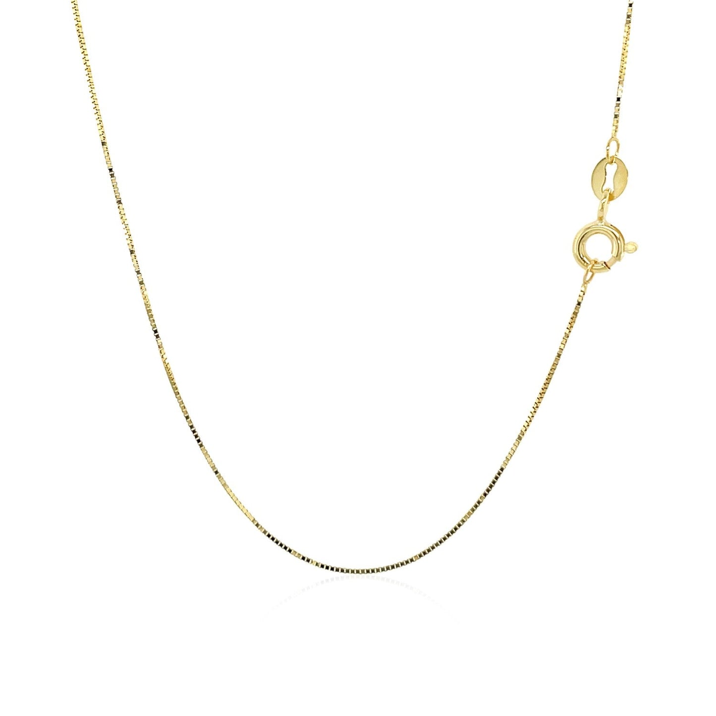 10k Yellow Gold Classic Box Chain - 0.45mm