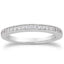 Anillo de Boda de Banda con Diamantes Pave de Oro Blanco de 14k