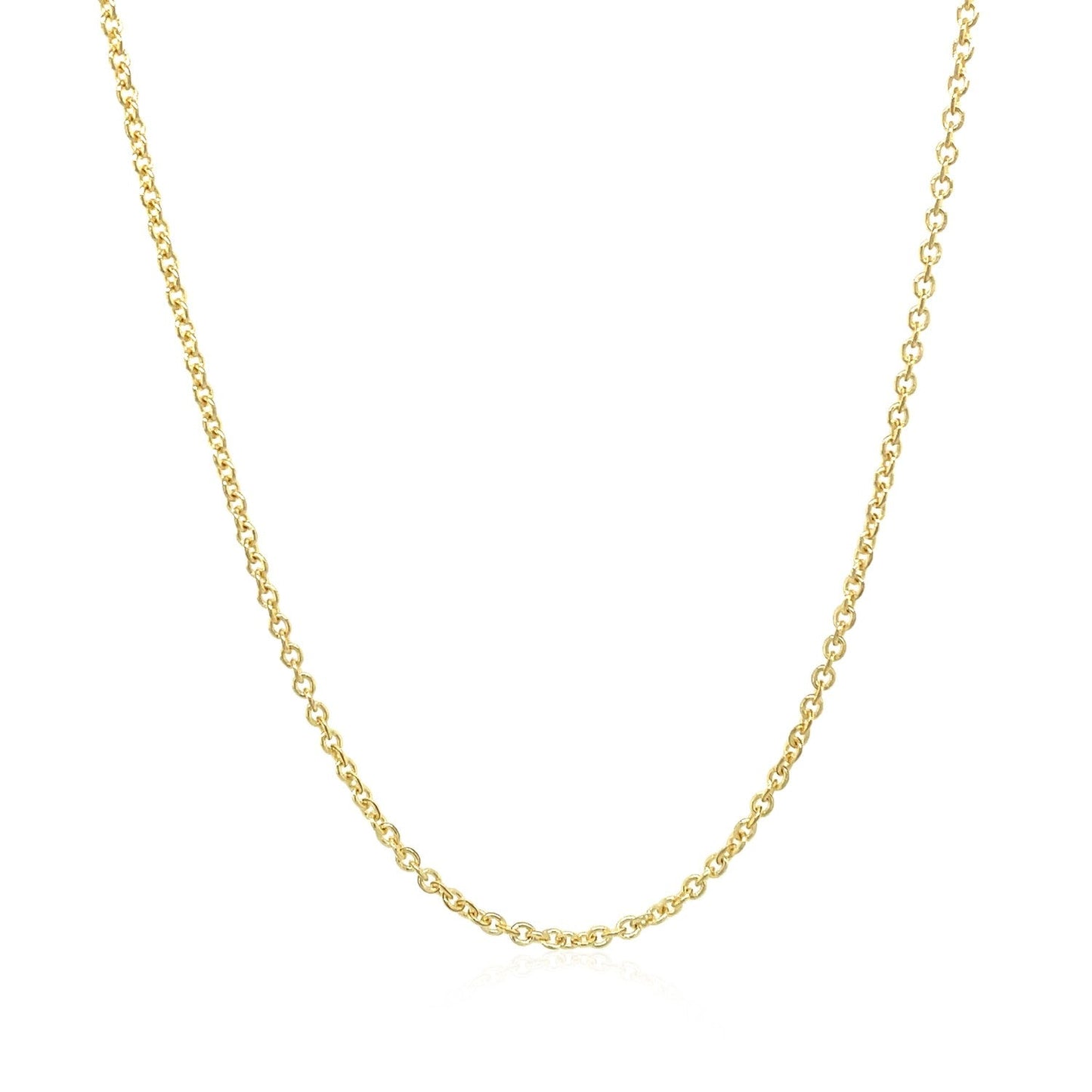 Chaîne en maillons câble légère Forsantina en or jaune 14 carats - 1,5 mm