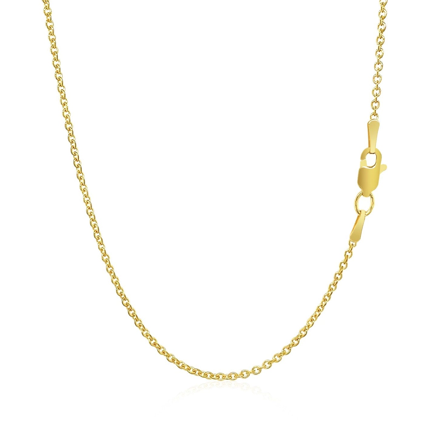Chaîne en maillons câble légère Forsantina en or jaune 14 carats - 1,5 mm