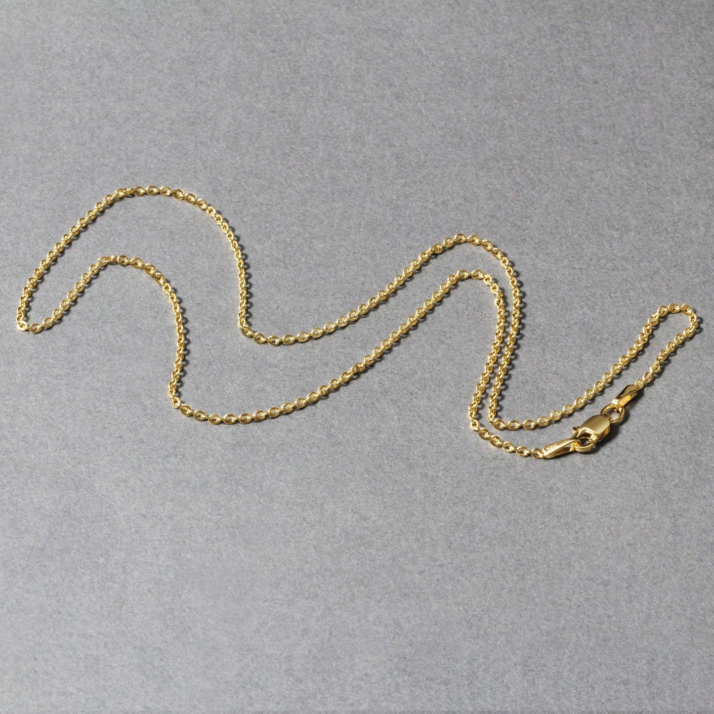 Chaîne en maillons câble légère Forsantina en or jaune 14 carats - 1,5 mm