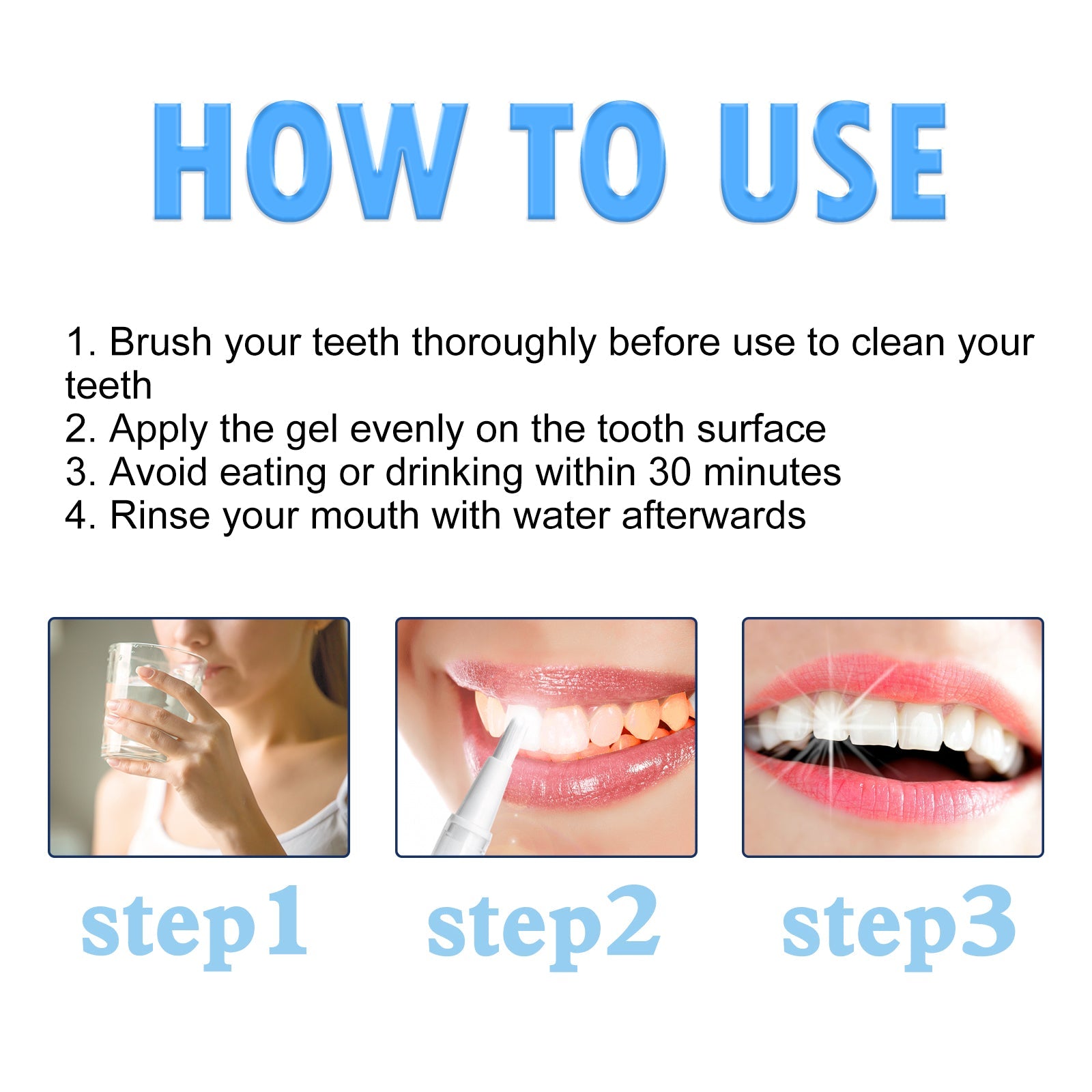 Teeth Brightening Repair Gel, Oral Care Beauty Cleaning Teeth White Brightening Pen - Korvel