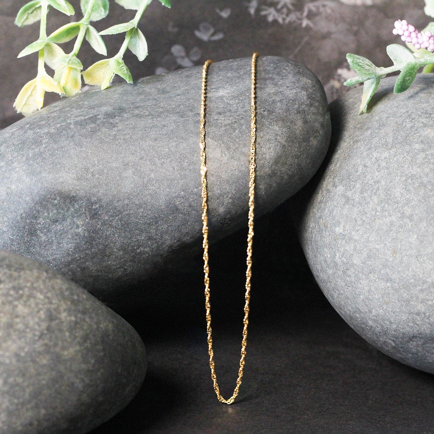 14k Yellow Gold Singapore Chain - 1.0mm