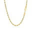 3.0mm 10k Yellow Gold Solid Diamond Cut Rope Chain