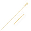 Chaîne en or jaune 14 carats à maillons ronds et taille diamant - 0,6 mm