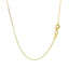14k Yellow Gold Diamond Cut Cable Link Chain - 0.8mm
