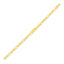 Pulsera Figaro Sólida de Oro Amarillo de 14k - 2.8mm de Ancho