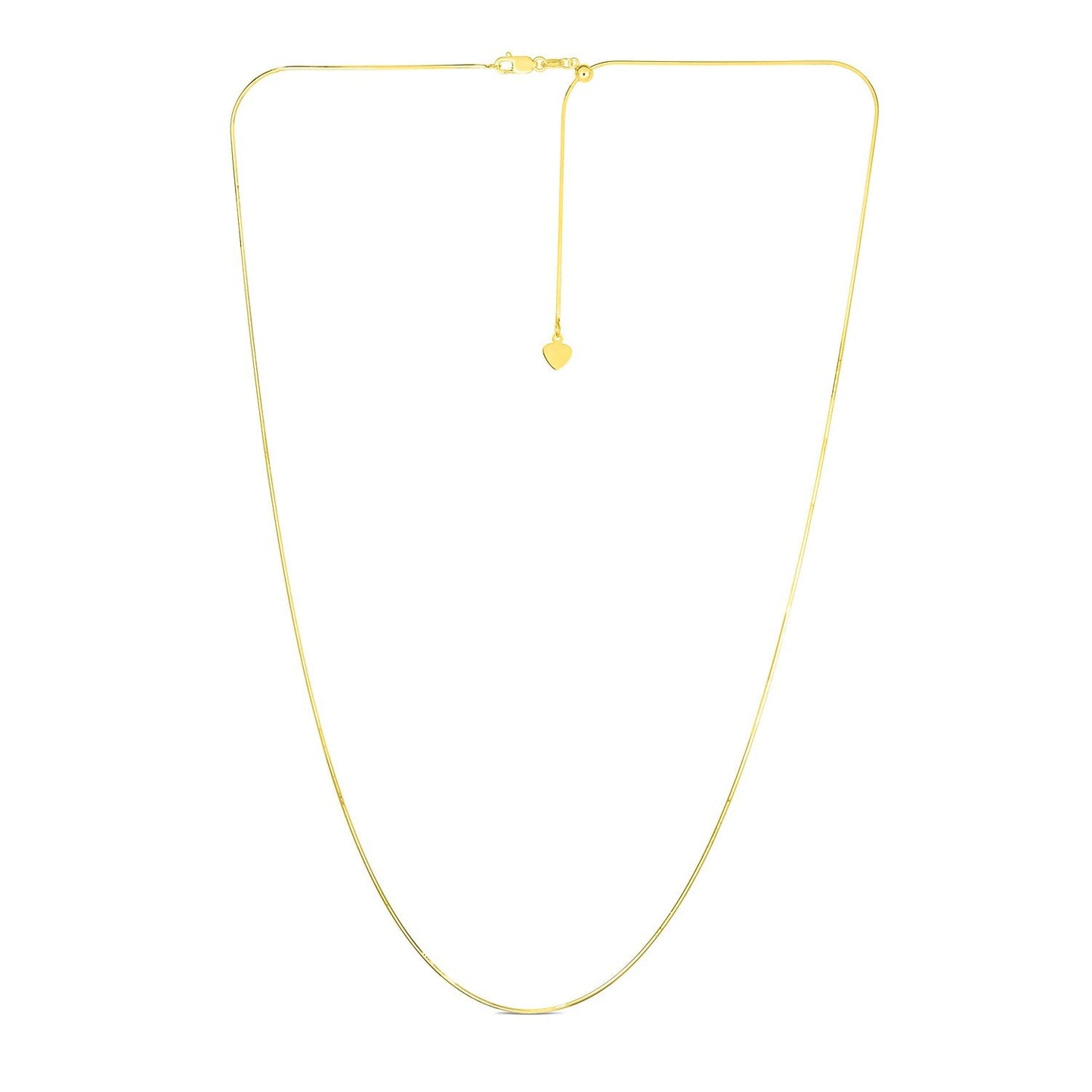 14k Yellow Gold Adjustable Snake Chain - 0.85mm