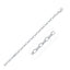 14k White Gold Oval Rolo Bracelet - 3.2mm