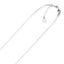 Collier en chaîne serpent ajustable en or blanc 14 carats