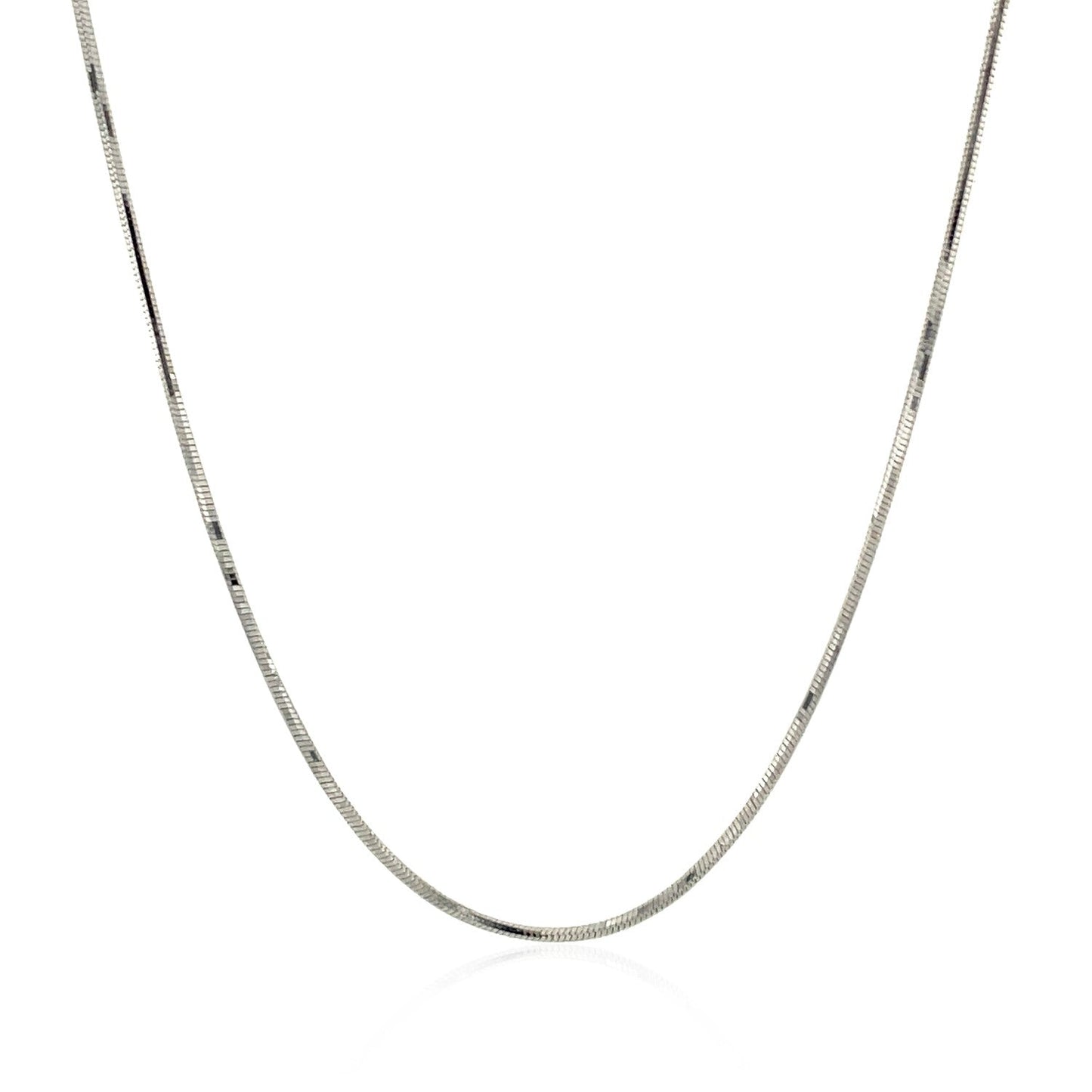 Collier en chaîne serpent ajustable en or blanc 14 carats