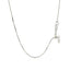 Collier en chaîne serpent ajustable en or blanc 14 carats