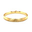 Classic Floral Carved Bangle in 14k Yellow Gold