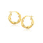 14k Yellow Gold Hoop Earrings - 5/8 Inch