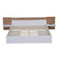 Queen Size Platform Bed with Headboard, Drawers, Shelves, USB Ports and Sockets  White - Korvel