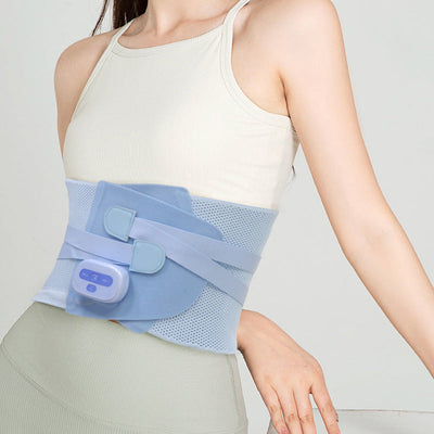 Shaping waist support belt waist massager massage belt EMS pulse hot compress vibration waist - Korvel