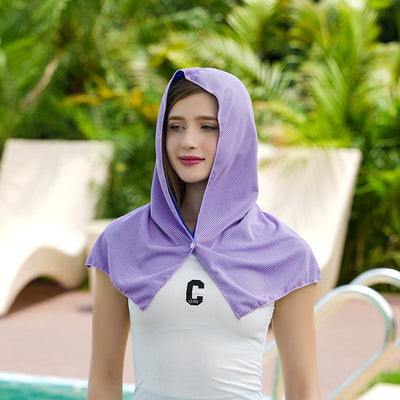 Multi functional cold and sun protection shawl, headscarf, towel, quick drying - Korvel