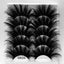 5D 25mm 5 Pairs Mink Eyelashes Multi-Layer Lengthening Thick Thickened False Eyelashes - Korvel