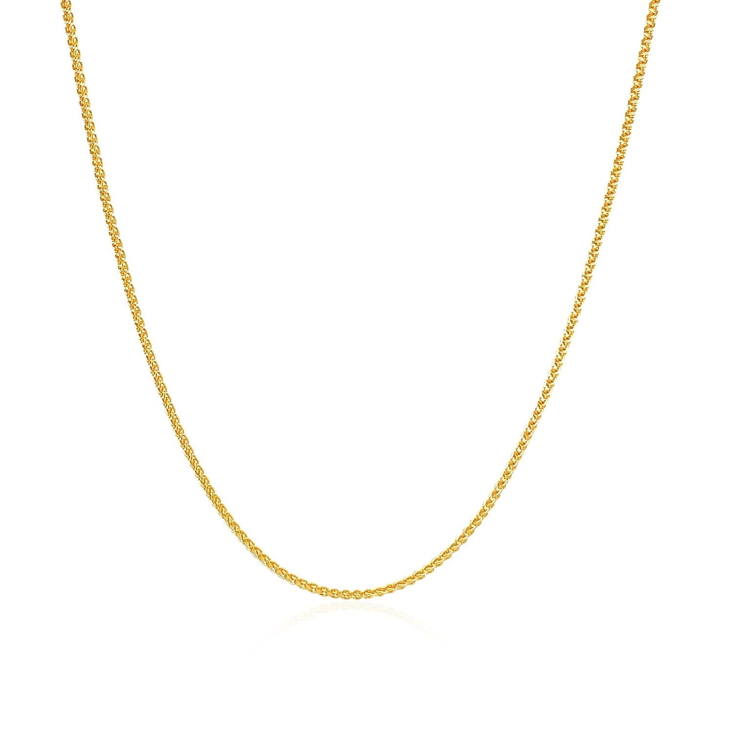 10k Yellow Gold Wheat Chain - 1.0mm Elegance