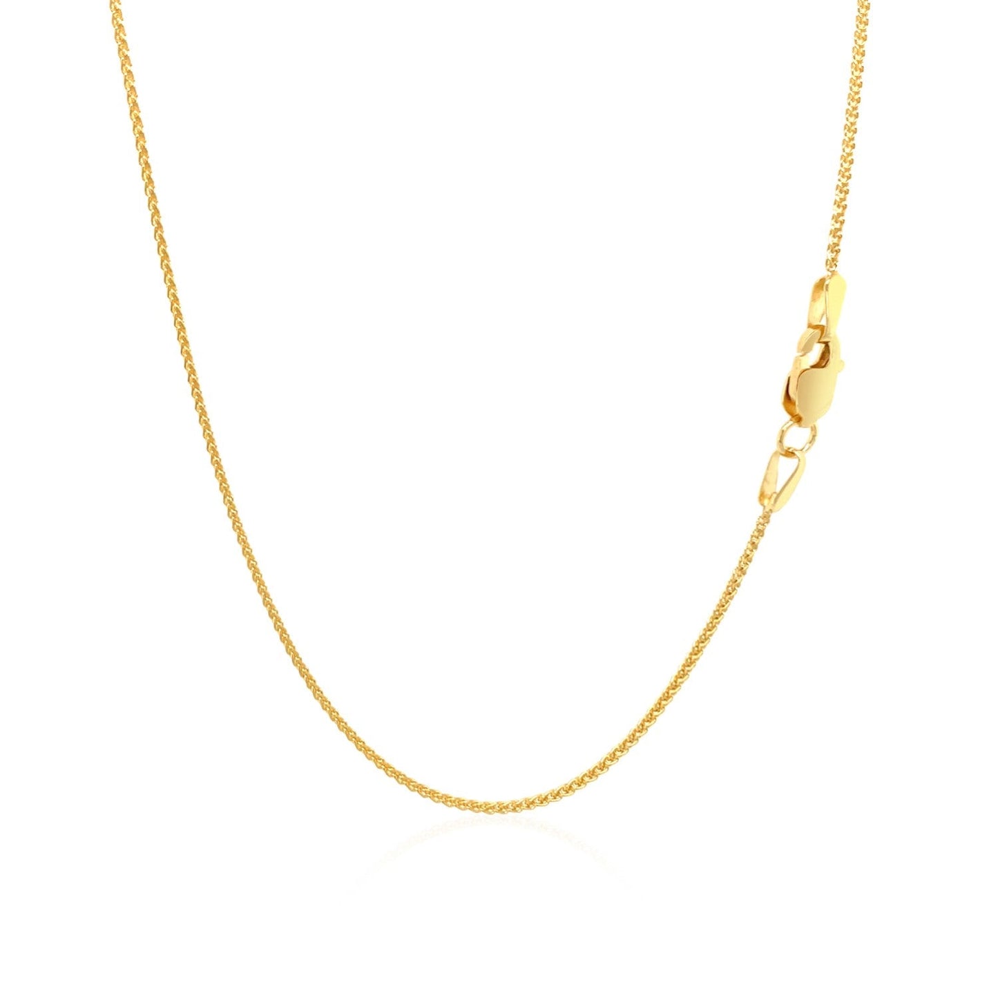 10k Yellow Gold Wheat Chain - 1.0mm Elegance