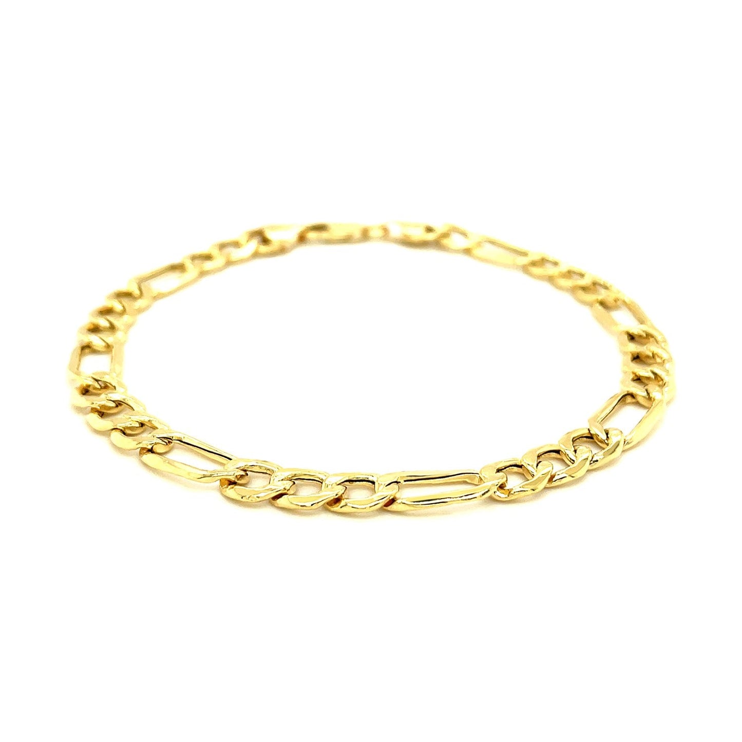 14k Yellow Gold Lite Figaro Bracelet - 6.5mm