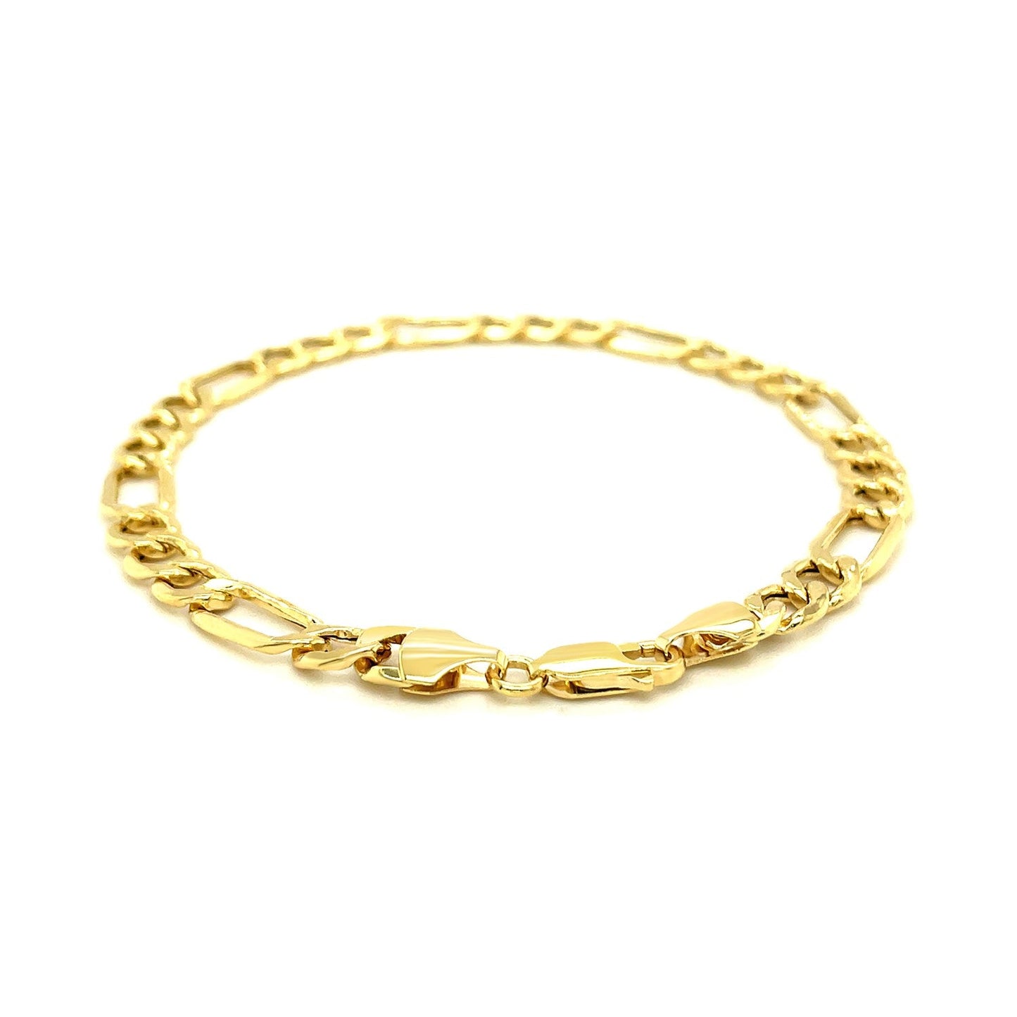 14k Yellow Gold Lite Figaro Bracelet - 6.5mm
