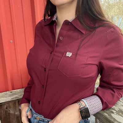 Cinch Women's Zinfandel Stripe Button-Up Shirt - Korvel