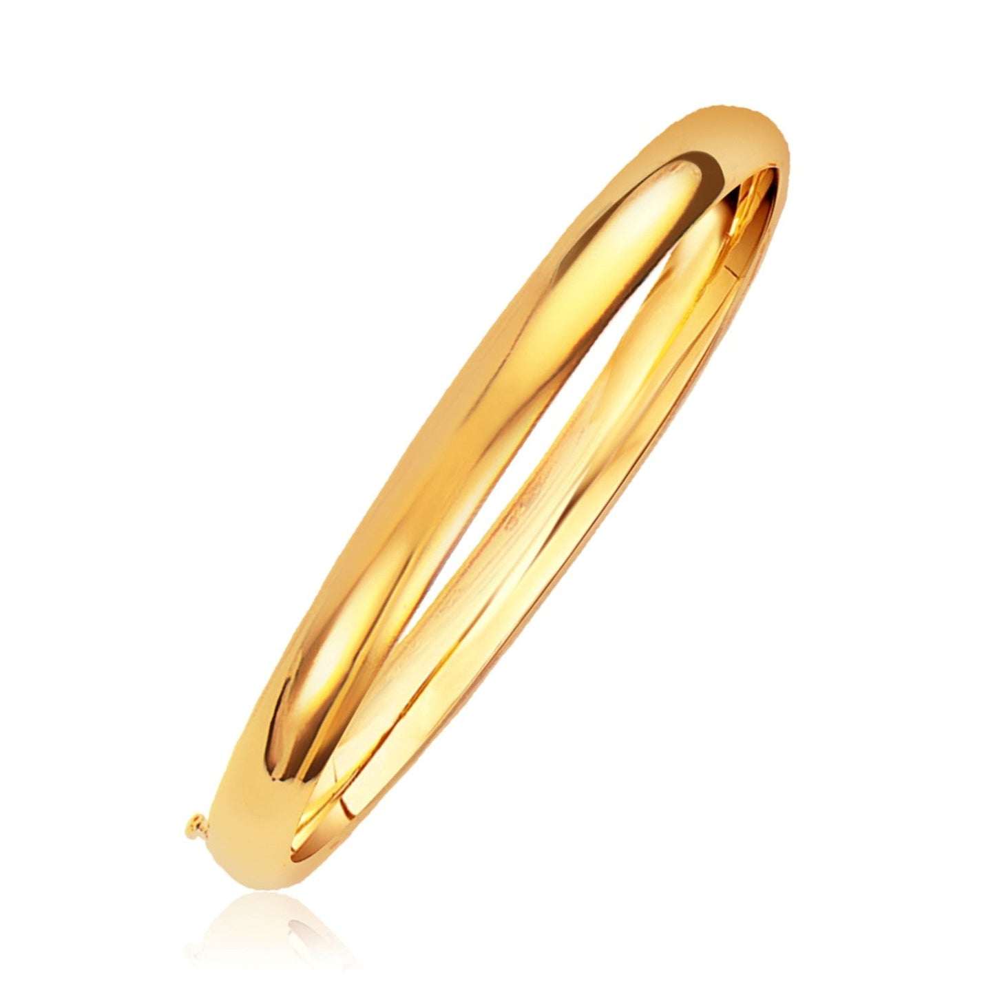 Bracelet jonc classique en or jaune 14 carats (6,0 mm)