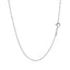 Cadena de Singapur de Oro Blanco de 14k - 0.8mm