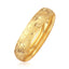 Classic Floral Carved Bangle in 14k Yellow Gold