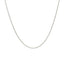 Cadena de eslabones ovalados de cable de oro blanco de 14k - 0.97mm