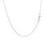 Cadena de eslabones ovalados de cable de oro blanco de 14k - 0.97mm