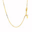 Cadena de caja ajustable de oro amarillo de 14k - 0.85mm