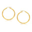 Boucles d'oreilles créoles en or jaune 14 carats avec taille de diamant fantaisie