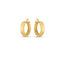 Créoles Huggie Texturées en Or Jaune 14k