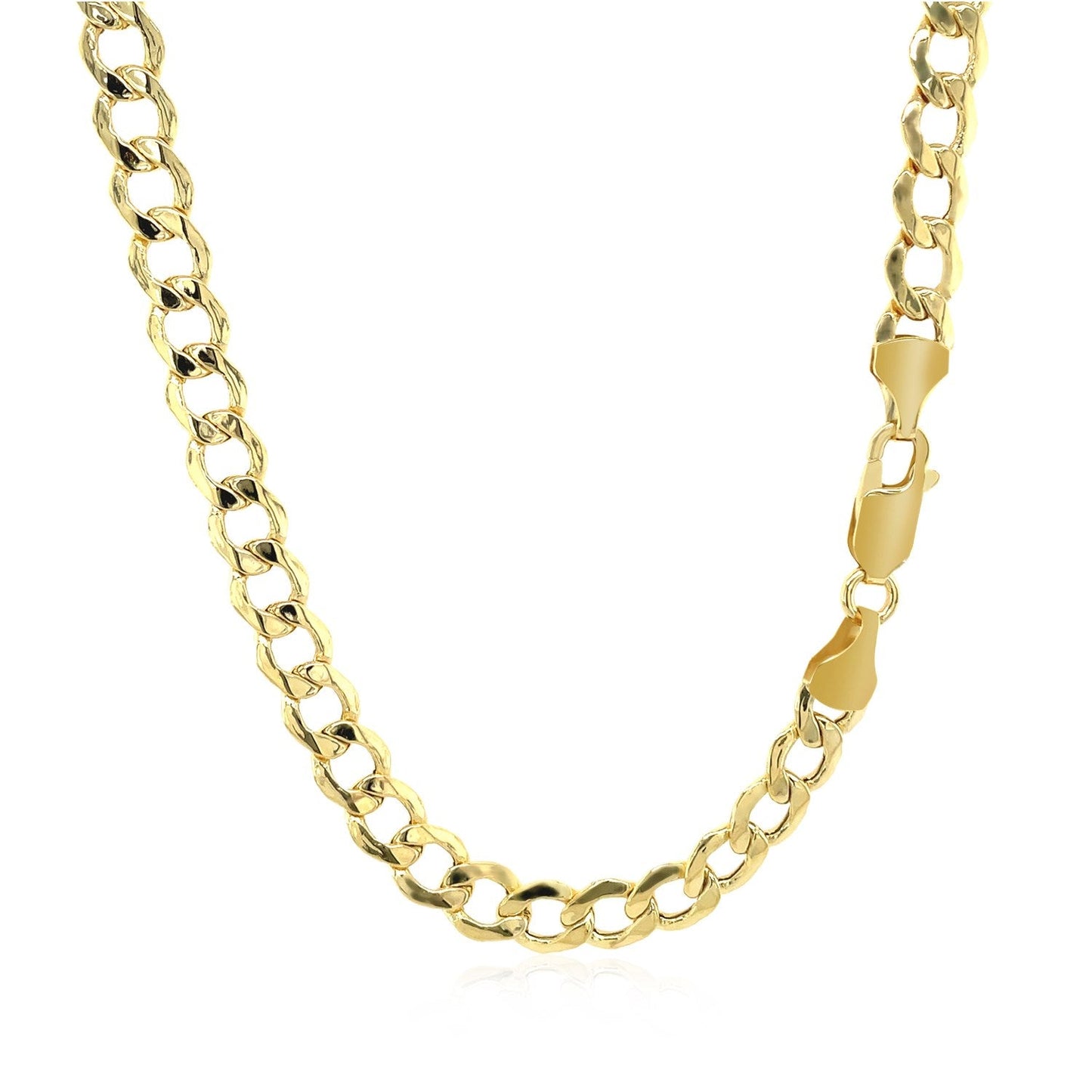 5.3mm 14k Yellow Gold Curb Chain Necklace