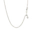 14k White Gold Adjustable Rope Chain 1.0mm