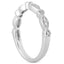 14k White Gold Vintage Pave Diamond Wedding Ring Band