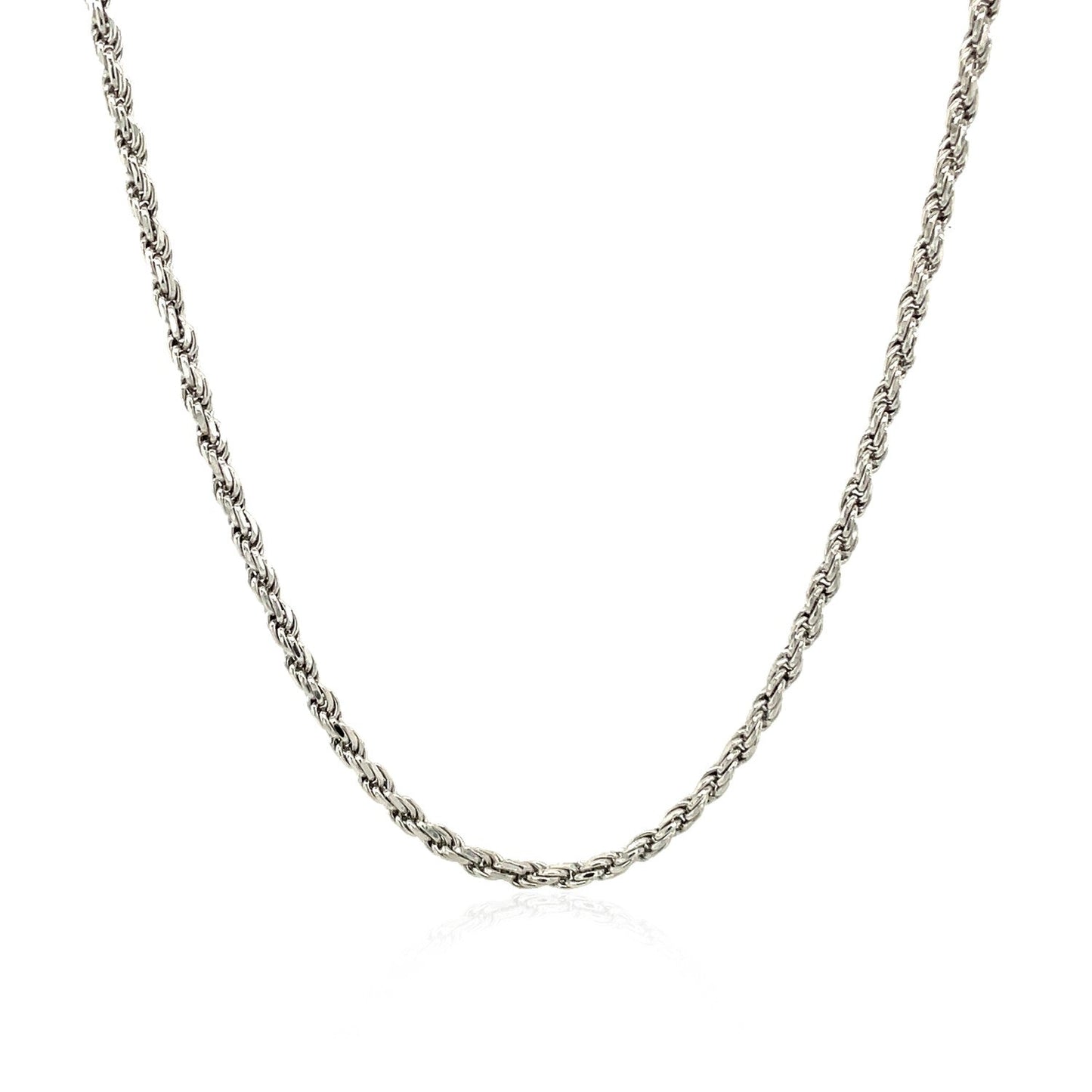 Chaîne en Argent Sterling 1,8 mm à Motif Corde Découpé