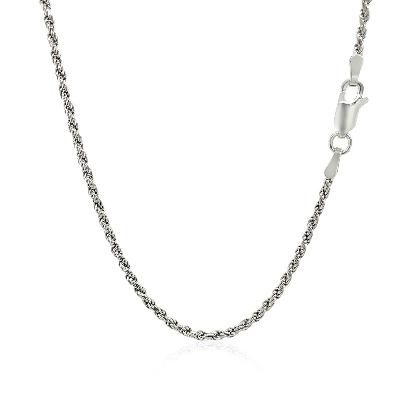 Chaîne en Argent Sterling 1,8 mm à Motif Corde Découpé