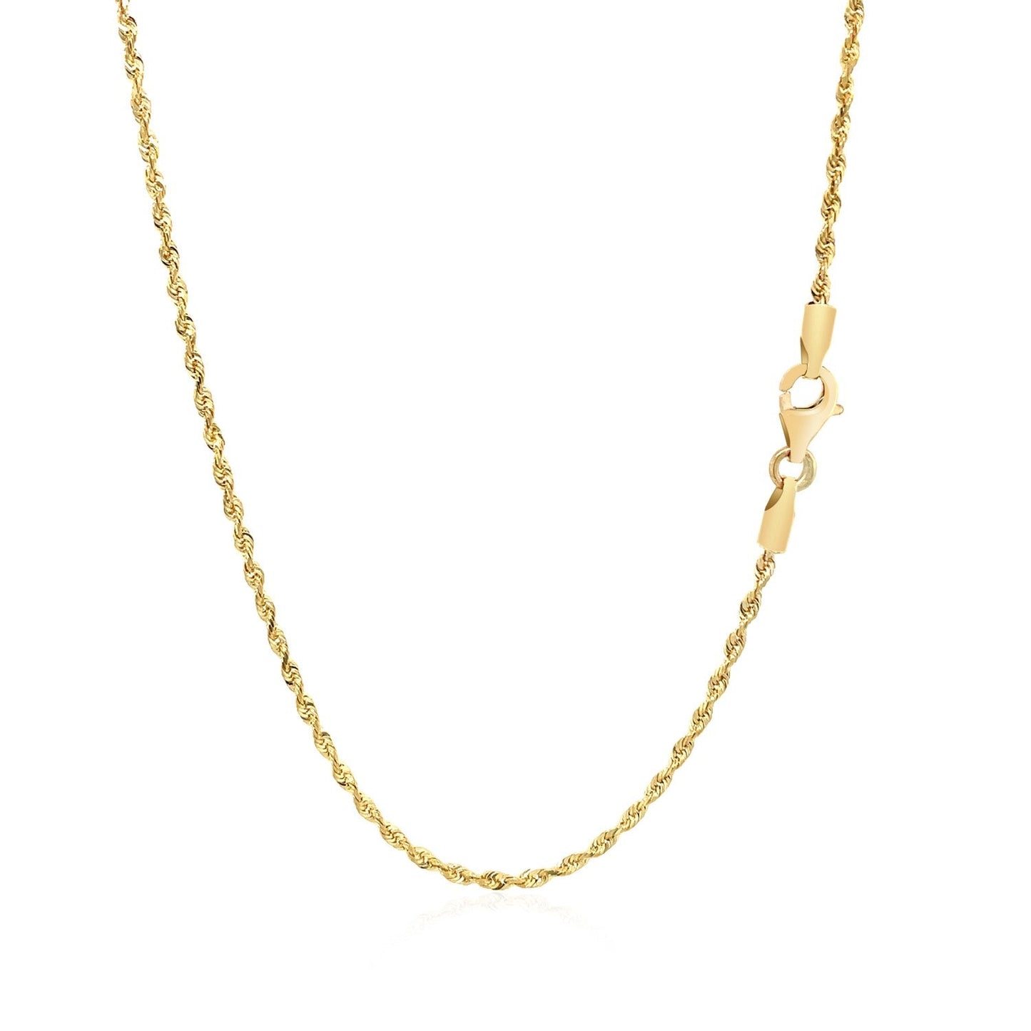 Chaîne en or jaune 14 carats avec coupe diamant - 1,60 mm