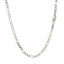Cadena Figaro Sólida de Oro Blanco de 14k de 2.6mm