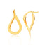 Pendientes de aro retorcidos de oro amarillo de 14k