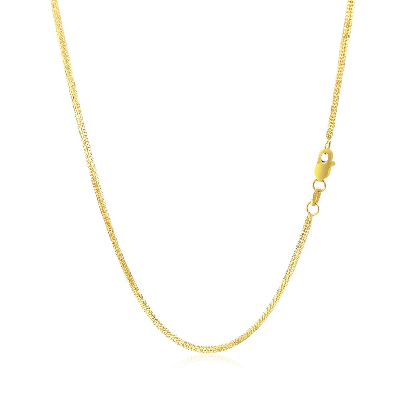 14k Yellow Gold Foxtail Chain - Elegant and Timeless