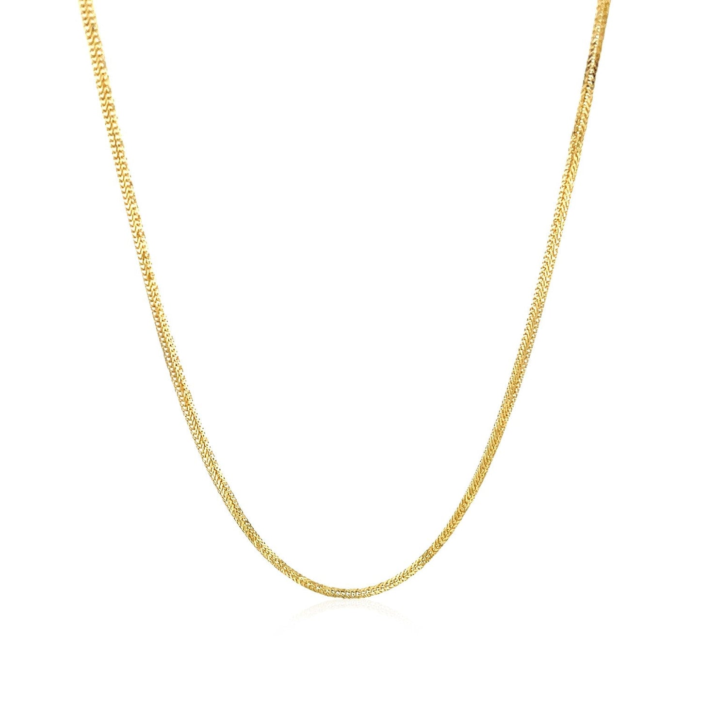 14k Yellow Gold Foxtail Chain - Elegant and Timeless