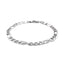 Pulsera Figaro Sólida de Oro Blanco de 14k de 6.0mm