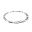 Pulsera Figaro Sólida de Oro Blanco de 14k de 6.0mm