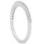 Anillo de boda de diamante de perfil delgado en oro blanco de 14k