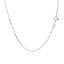 14k White Gold Adjustable Box Chain - 0.6mm