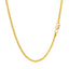 14k Yellow Gold Round Wheat Chain - 2.1mm